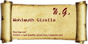 Wohlmuth Gizella névjegykártya