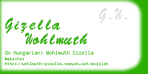 gizella wohlmuth business card